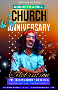 Black Maximalist Church Anniversary  Tabloid template