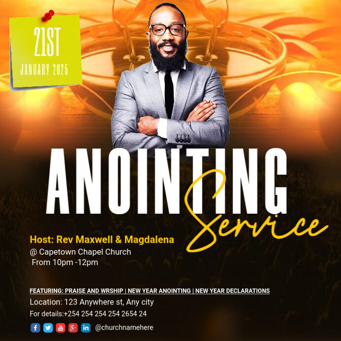Copy of Black Maximalist Church Anointing Service Instagram Post ...