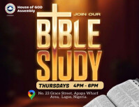 Black Maximalist Church Bible Study  Flyer (us Letter) template