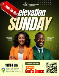 Black Maximalist Church  Flyer (us Letter) template