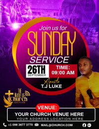 Black Maximalist Church Flyer (us Letter) template