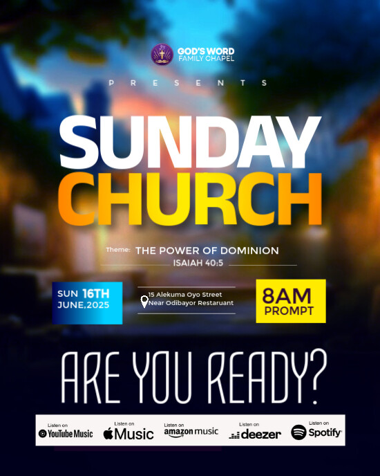 Copy of Black Maximalist Church Flyer Instagram Portrait | PosterMyWall