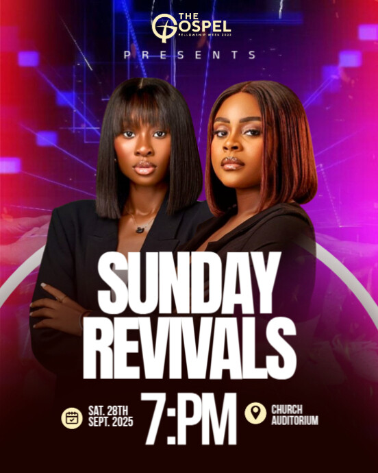 Copy of Black Maximalist Church Flyer Instagram Portrait | PosterMyWall