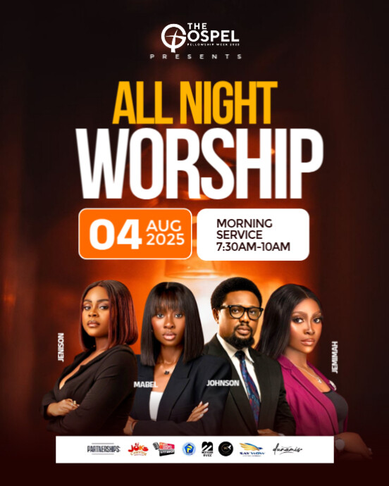 Black Maximalist Church Flyer Instagram Portrait Template | PosterMyWall