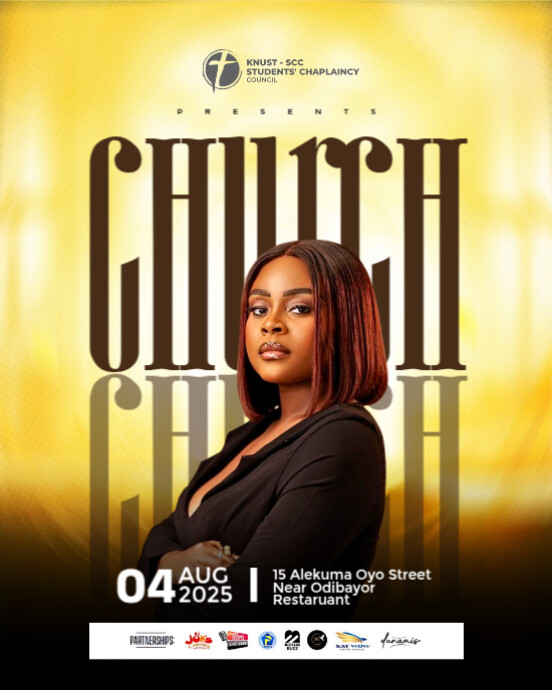 Black Maximalist Church Flyer Instagram Portrait Template | PosterMyWall