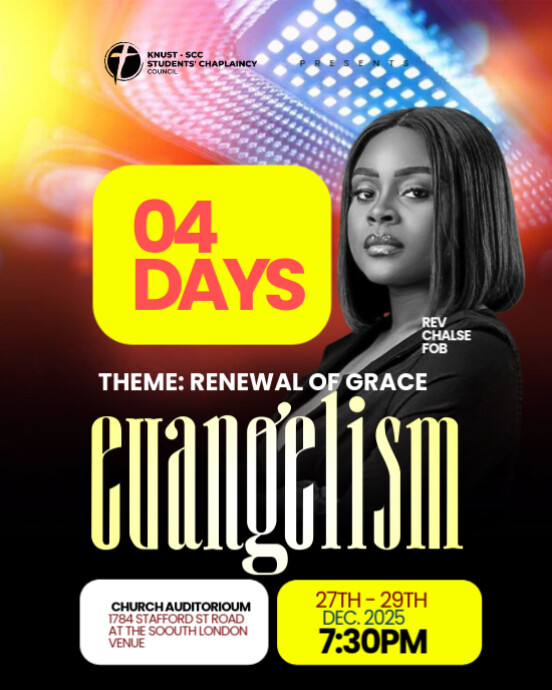 Black Maximalist Church Flyer Instagram Portrait Template | PosterMyWall