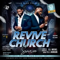 Black Maximalist Church Flyer Instagram Post template