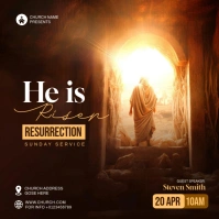 Black Maximalist Church Flyer Instagram Post template