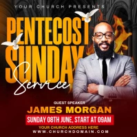Black Maximalist Church Flyer Instagram Post template