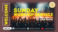 Black Maximalist Church Media Digital Display (16:9) template