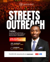 Black Maximalist Church Outreach Flyer  Instagram Portrait template