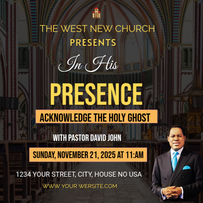 Black Maximalist Church Poster Template Instagram Post | PosterMyWall
