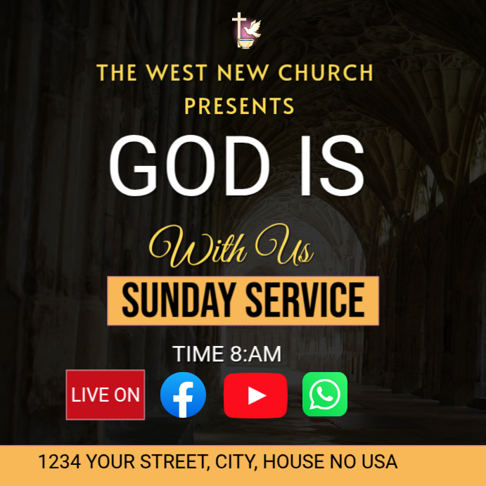 Black Maximalist Church Poster Template Instagram Post | PosterMyWall
