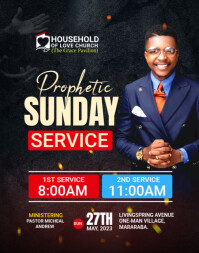 Nero church service announcement Poster/Wallboard Template