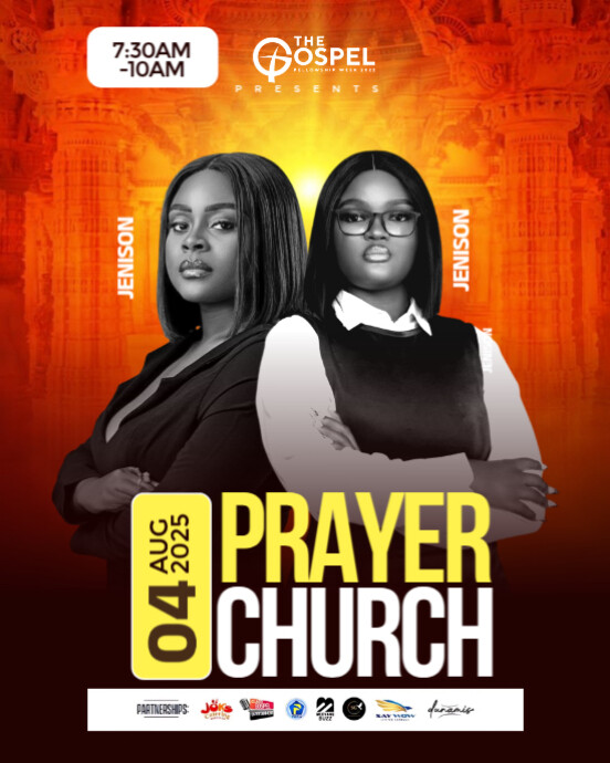 Copy of Black Maximalist Church Prayer Flyer Instagram Portrait ...