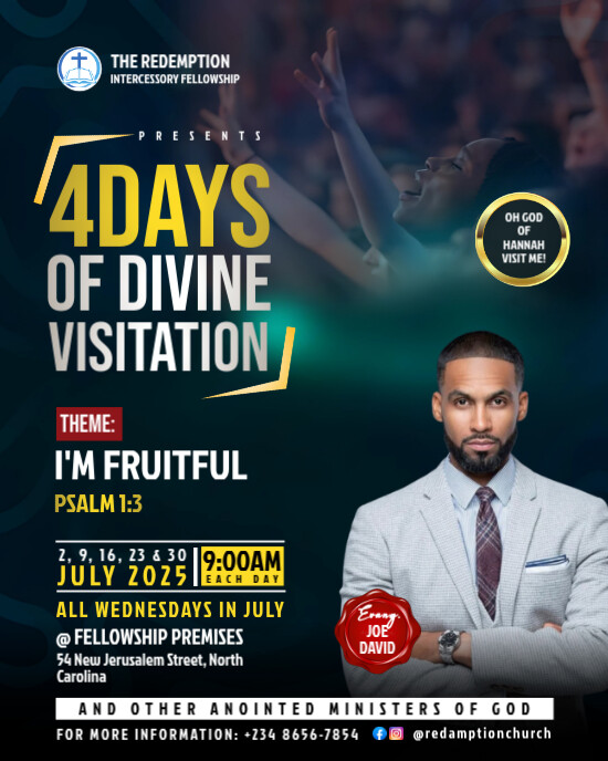 Black Maximalist Church Service Flyer Instagram Portrait Template ...
