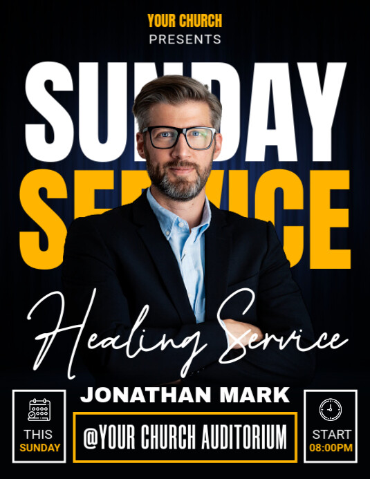 Copy of Black Maximalist Church Sunday Service Flyer (us Letter ...