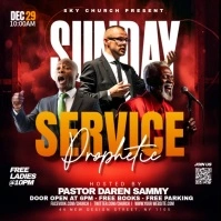 Black Maximalist Church Sunday  Service  Instagram Post template