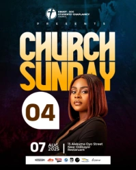 Black Maximalist Church Sunday Service  Instagram Portrait template