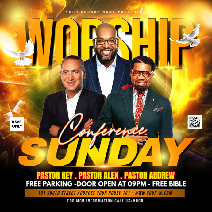 Copy of Black Maximalist Church Sunday Worship Conference Flyer ...