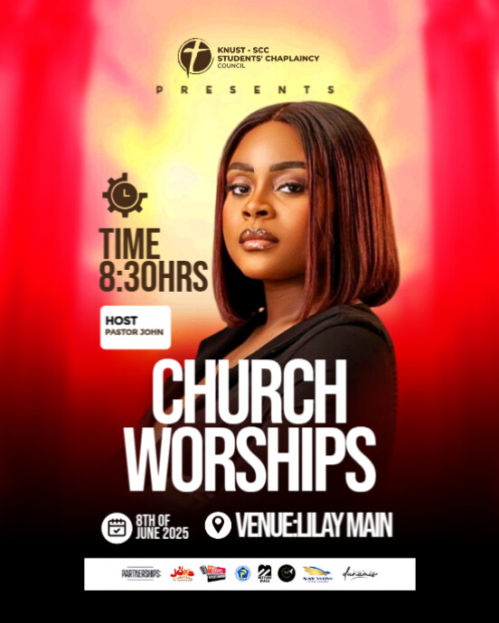 Copy of Black Maximalist Church worship Flyer Instagram Portrait ...