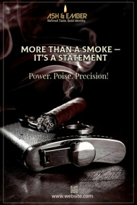 Black Maximalist Cigar  Poster Плакат template