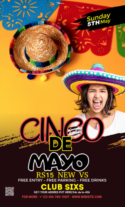 Black Maximalist Cinco De Mayo Flyer Us Legal template