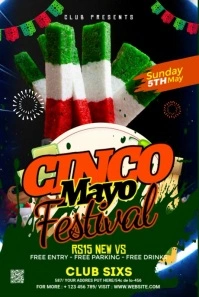 Black Maximalist Cinco De Mayo Pinterest Graphic template