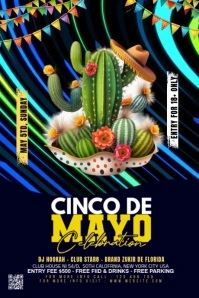 Black Maximalist Cinco De Mayo Tumblr Graphic template