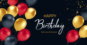 Black Birthday Celebration Facebook begivenhed cover Template