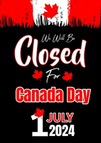Black Maximalist Closed Canada Day A1 template