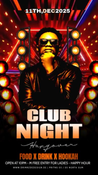 Black Maximalist Club Night Party Instagram Story template