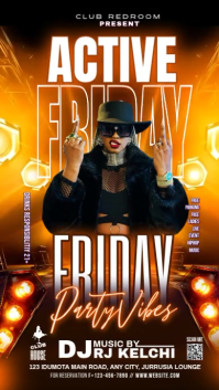 Black Maximalist Club Party Instagram Story Video template