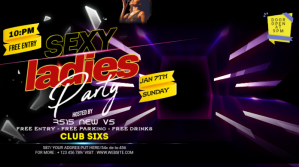 Black Maximalist Club Party Twitter Post template