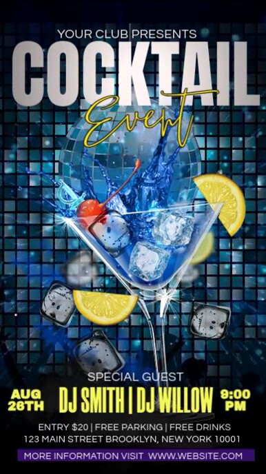 Black Maximalist Cocktail-drink-promotion-ad-drink- Instagram Story ...