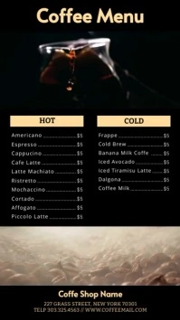 Black Maximalist Coffee Menu Instagram Story template