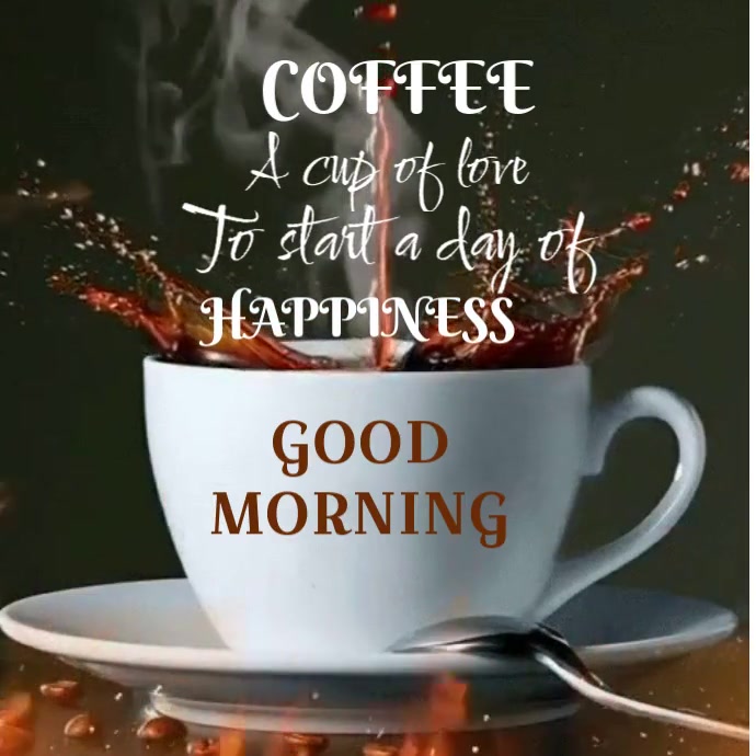 Black Maximalist Coffee Promo Instagram Post template