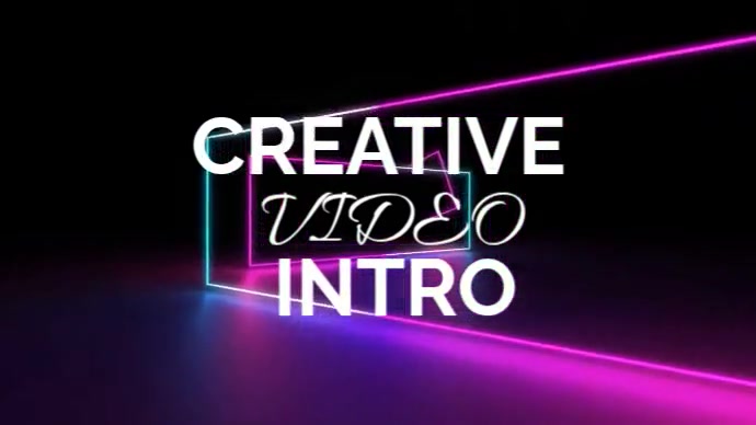 Black Maximalist Colorful Neon Intro – Bright Video Starter Digital Display (16:9) template