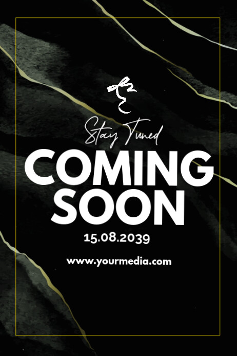 Black Maximalist Coming Soon Poster Template | PosterMyWall