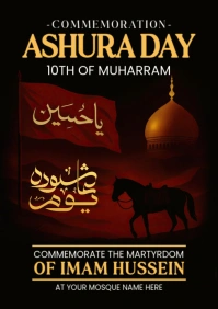 Black Maximalist Commemoration Ashura DayFlyer Template A5