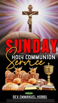Black Maximalist Communion Service Template  Instagram Reel