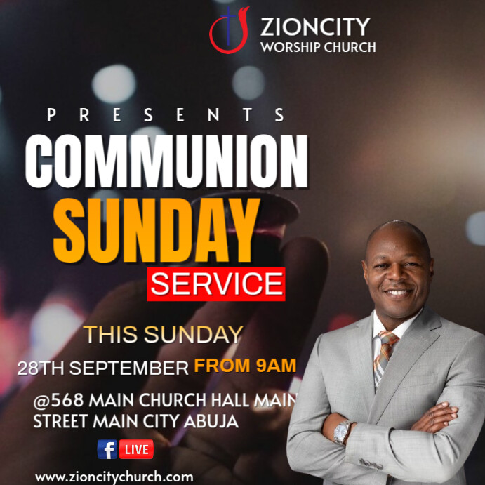 Copy of Black Maximalist Communion Sunday Service Instagram Post ...