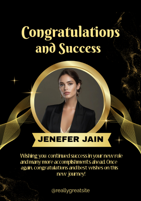Copy of Black Maximalist Congratulations And Success Post A4 | PosterMyWall