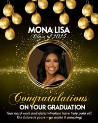 Black Maximalist Congratulations Graduate | Class Of 2025 Editable Video Template” Instagram Portrai