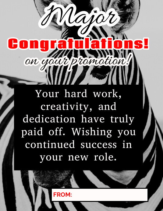 Prom Congratulations Plantilla de Black Maximalist Congratulations On Your Prom | PosterMyWall