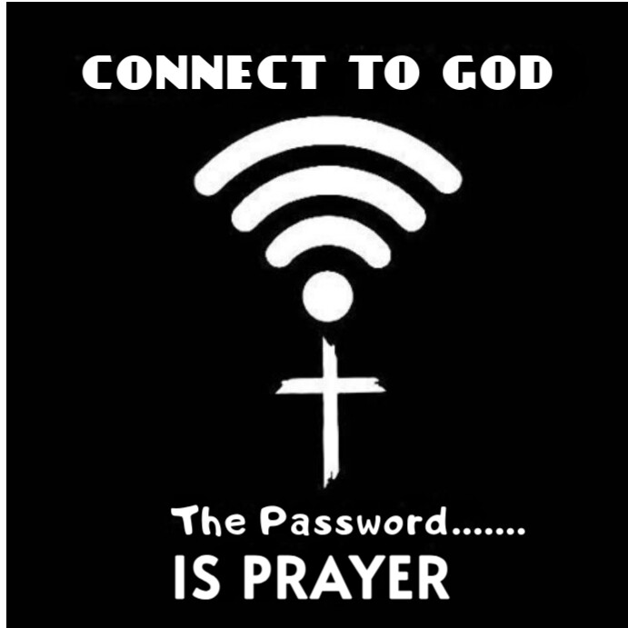 Black Maximalist Connect To God, The Password Is Prayer Instagram Post template