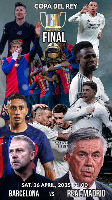 Copy of Black Maximalist Copa Del Rey Final Instagram Story | PosterMyWall