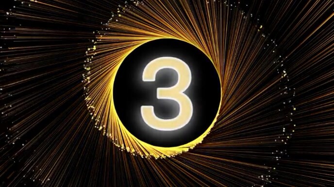 Black Maximalist Countdown Timer Digital Display (16:9) template