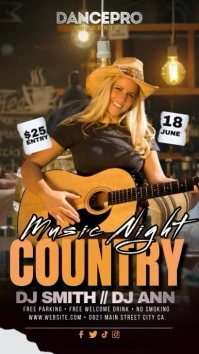 Black Maximalist Country Music Night Digital template