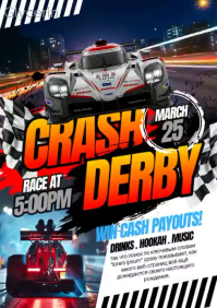 Black Maximalist Crash Derby Race A5 Video template